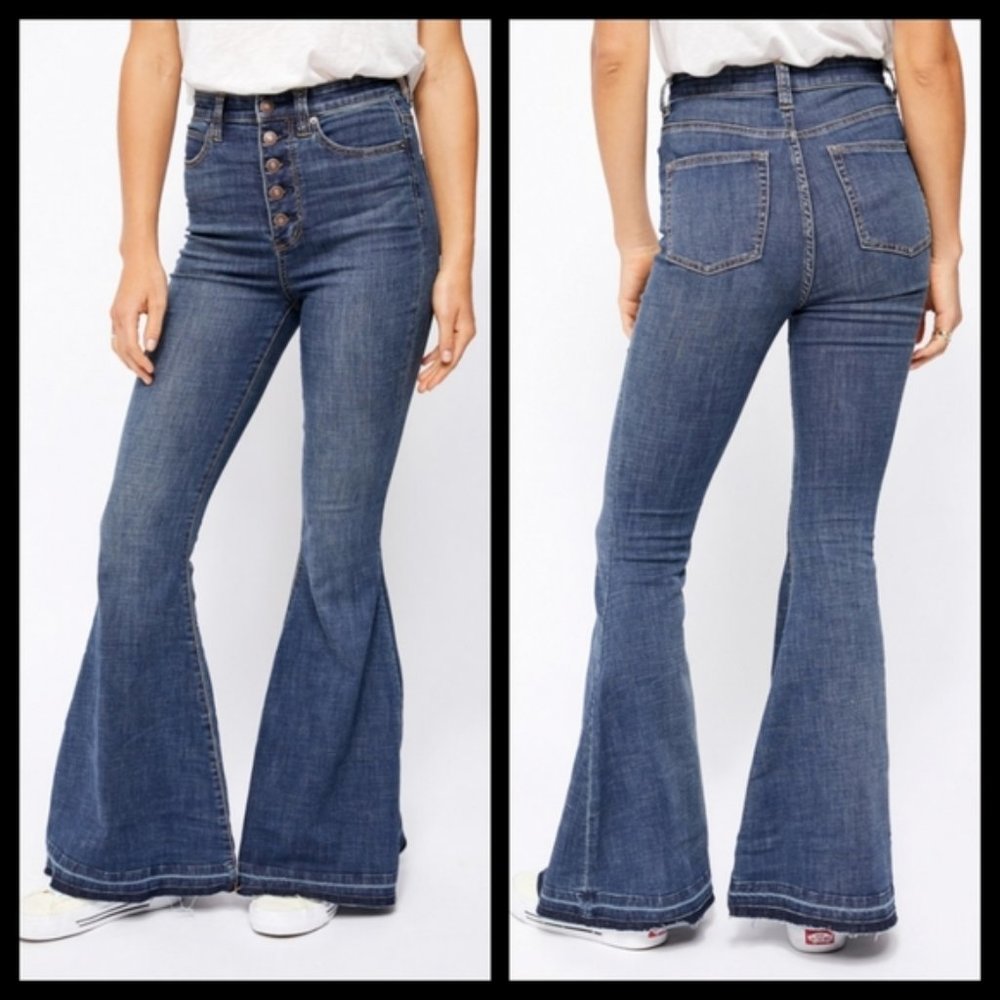 Free People Flare Leg High Rise Jeans 27 NWT - Picture 5 of 8